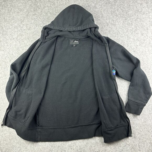 Hurley Hoodie Mens Large Black Rainbow Full Zip Hooded Skate Surf Logo Pockets - Picture 8 of 13